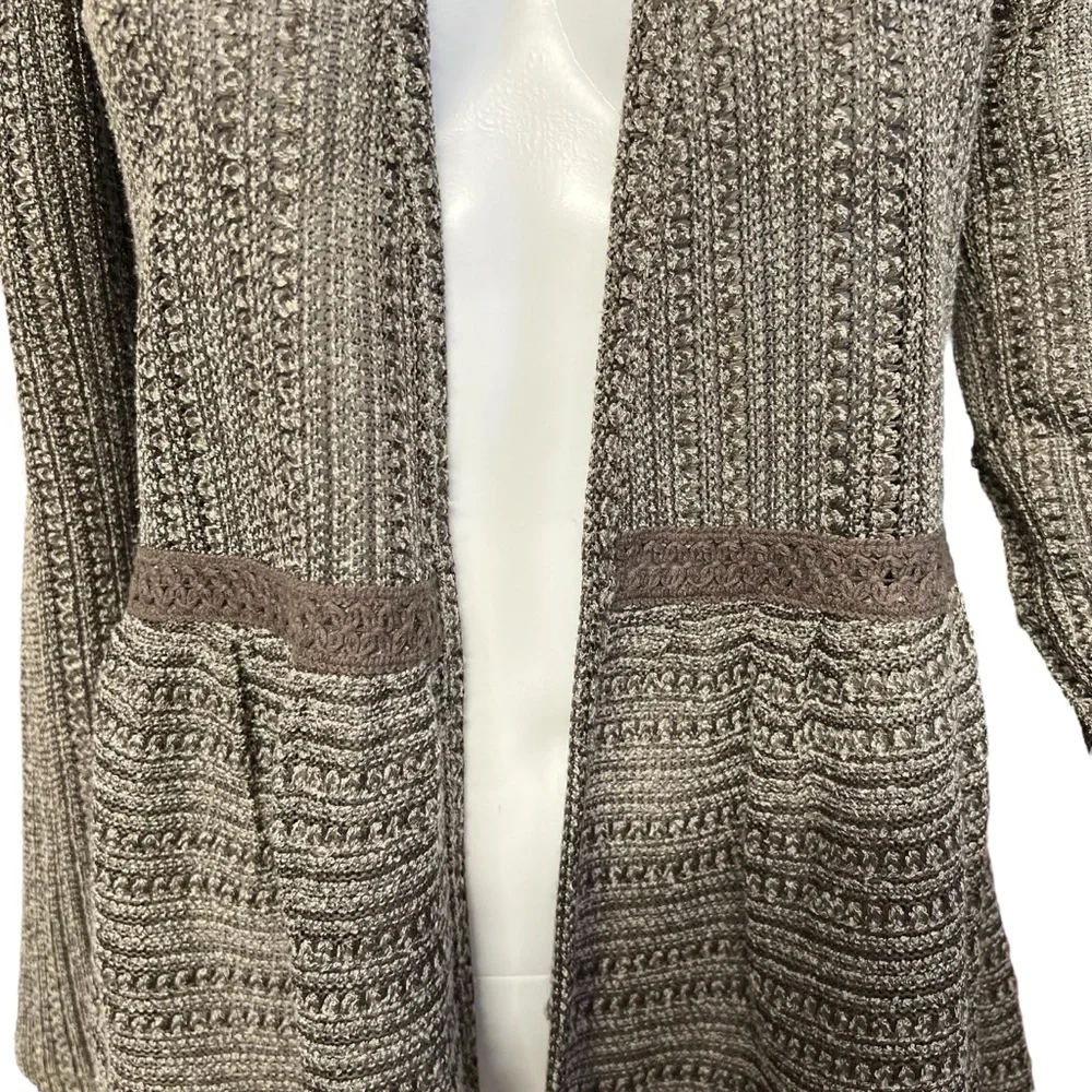 Knox Rose - Women’s Open Peplum Embroidered Cardigan Sz. XS/SM